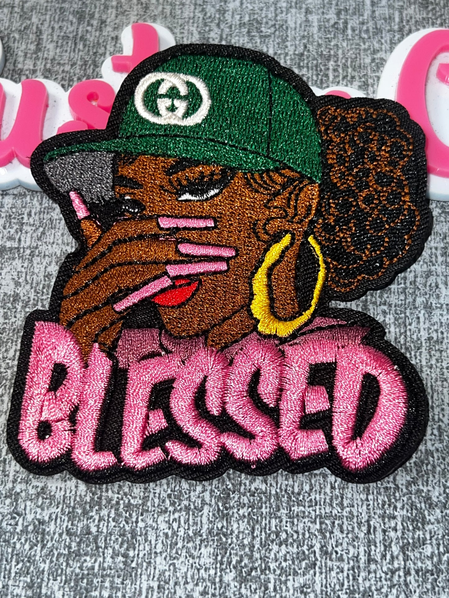 Blessed Fashion Girl Embroidered Patch – Inspirational Iron On Applique