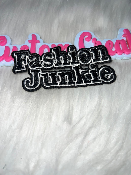 Fashion Junki(e) Text Patch (Black & White