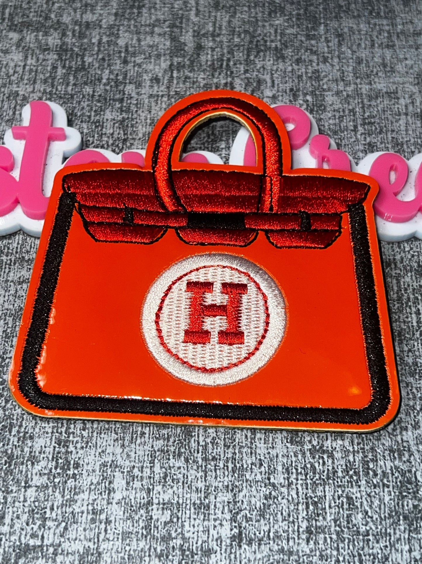 Orange Fashion Handbag Decorative Patch – Statement Style Patch
