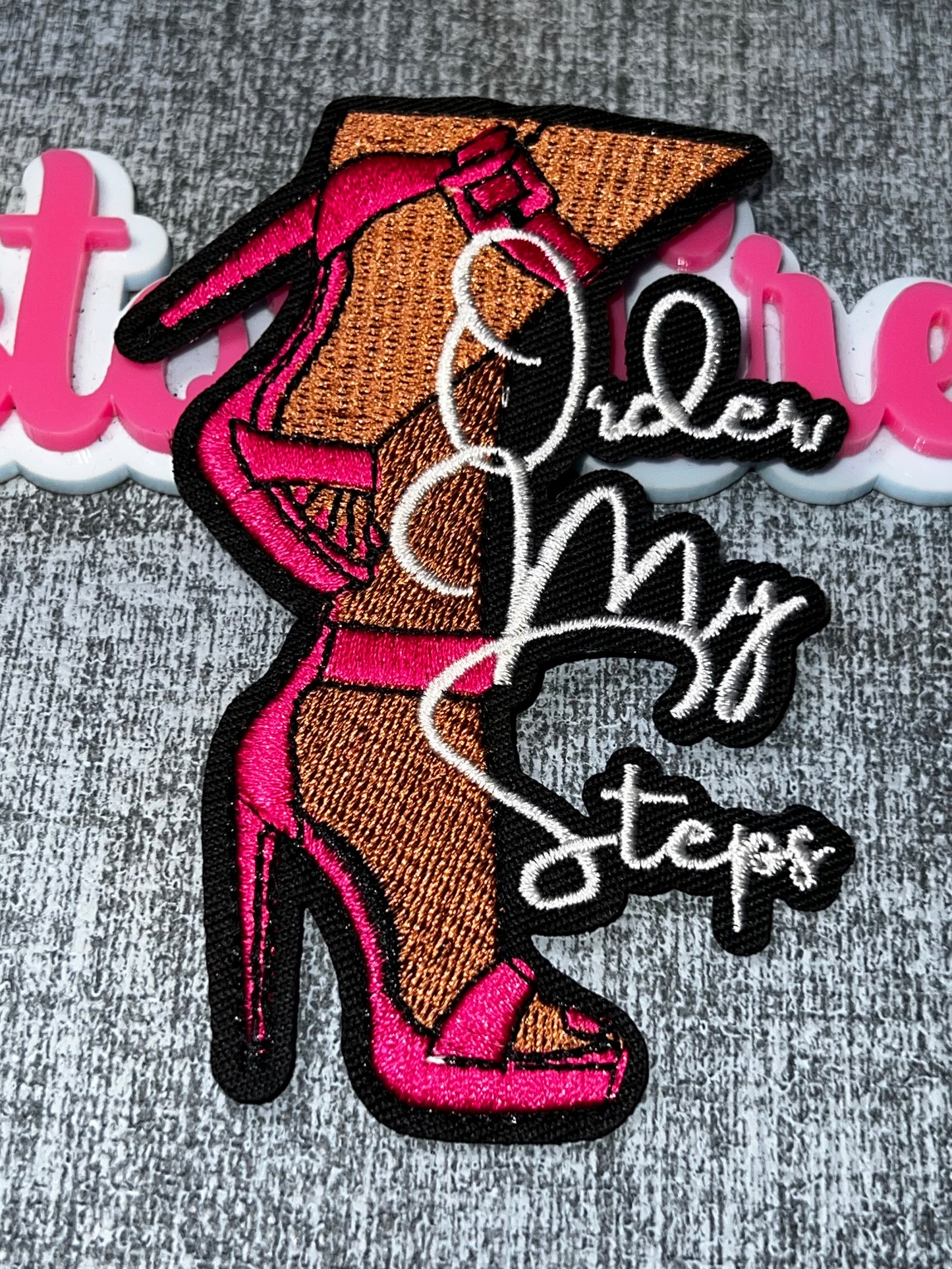 Order My Steps Embroidered Patch – Inspirational Applique