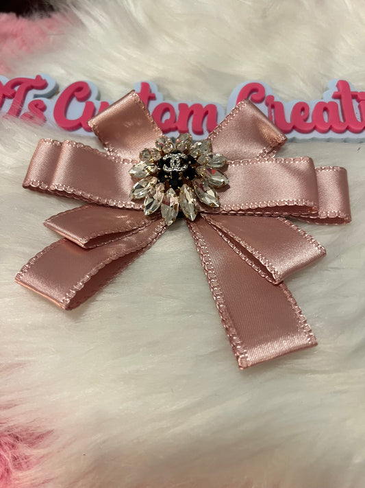 Pink Ribbon CC Brooch