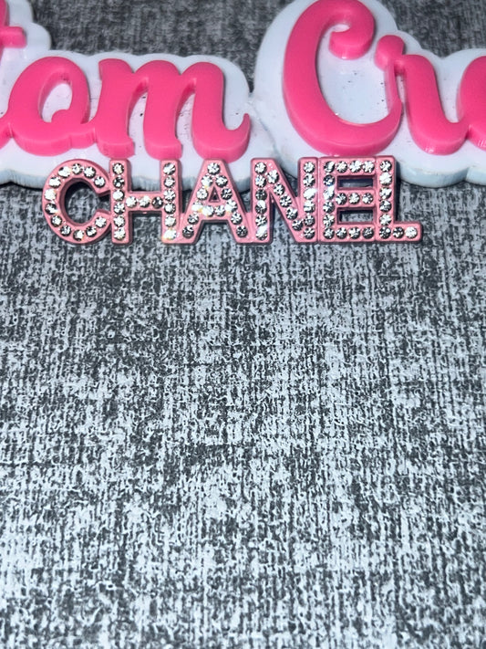 Pink Rhinestone Letter Charm – Luxe Statement Charm