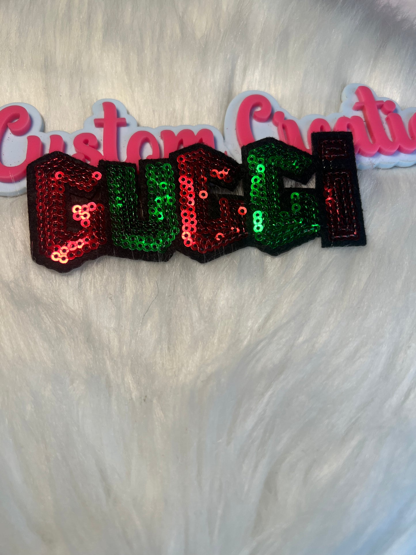 Sequin Red Green GG