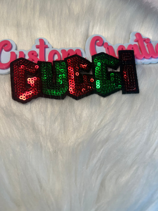Sequin Red Green GG