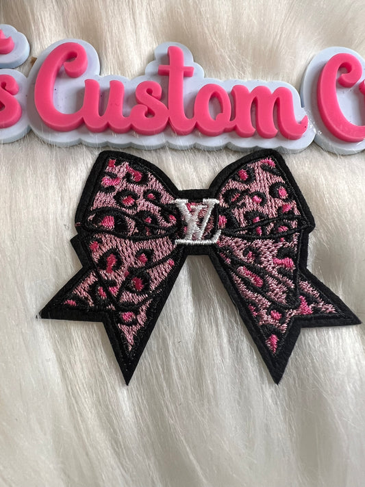 Pink Leopard LV Bow