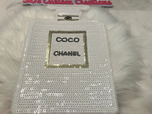 White Sequin CC perfume Bottle