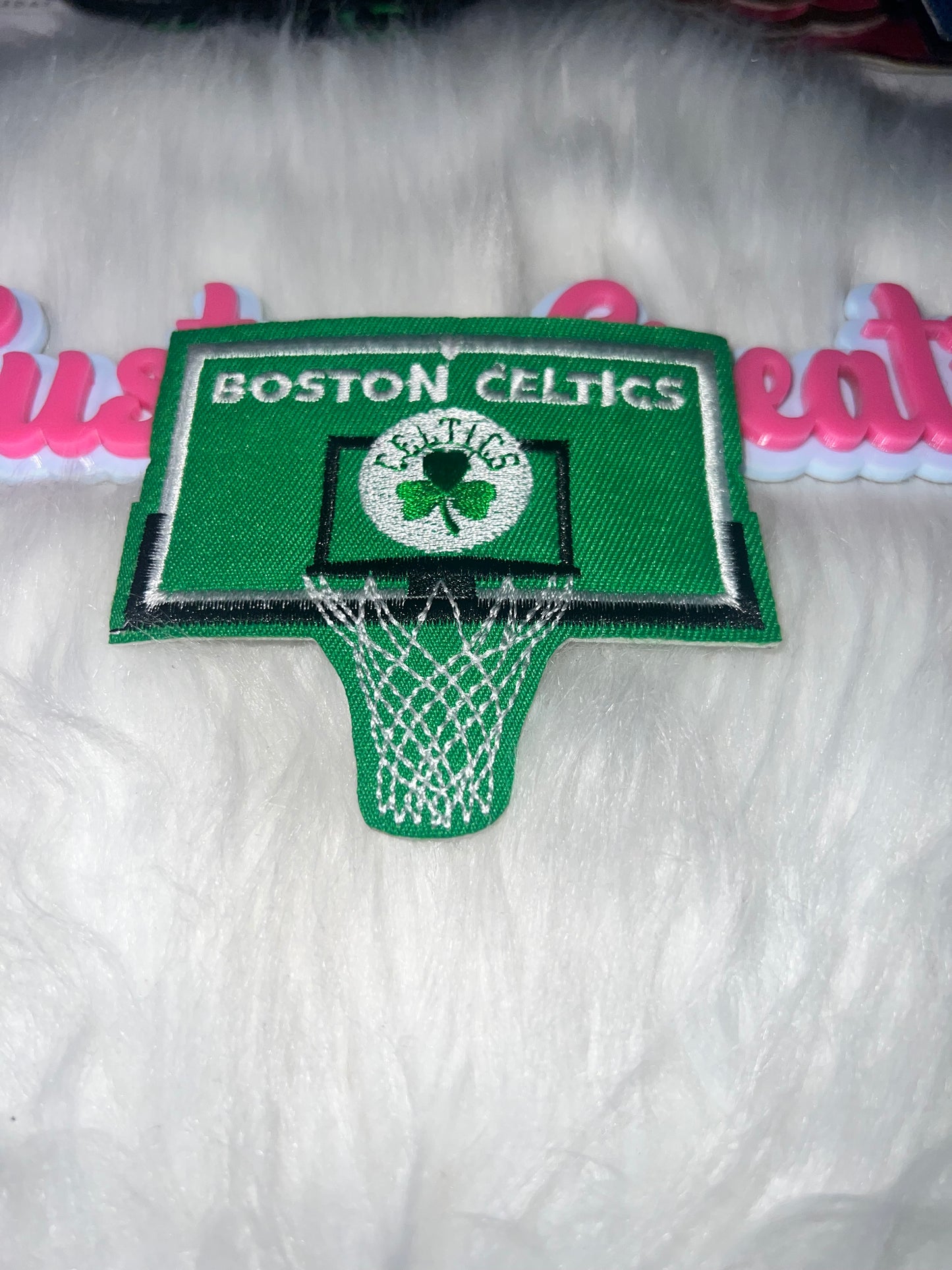 🏀 Boston Celtics Hoop Patch (Iron-On NBA
