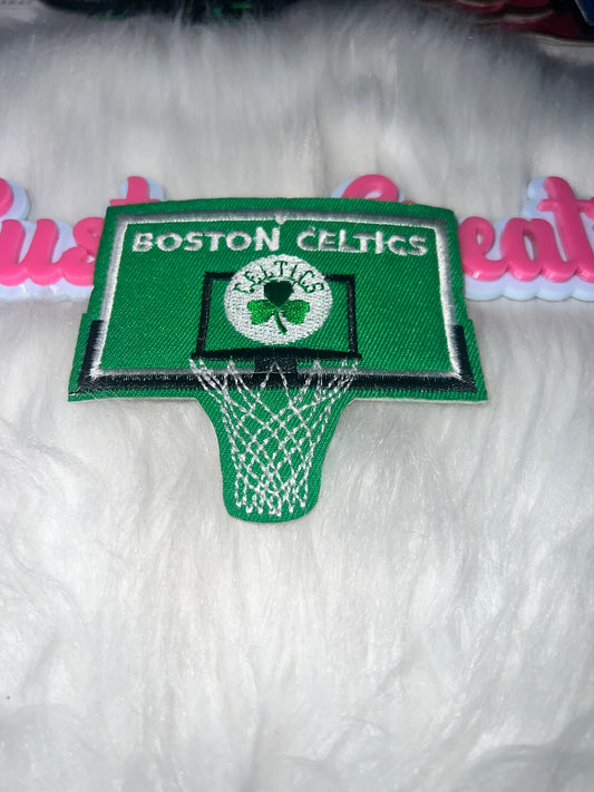 🏀 Boston Celtics Hoop Patch (Iron-On NBA