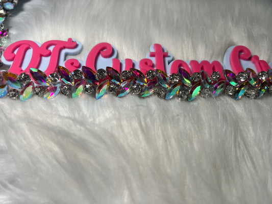 💎 AB Crystal Bling Chain (12”) – Iron On