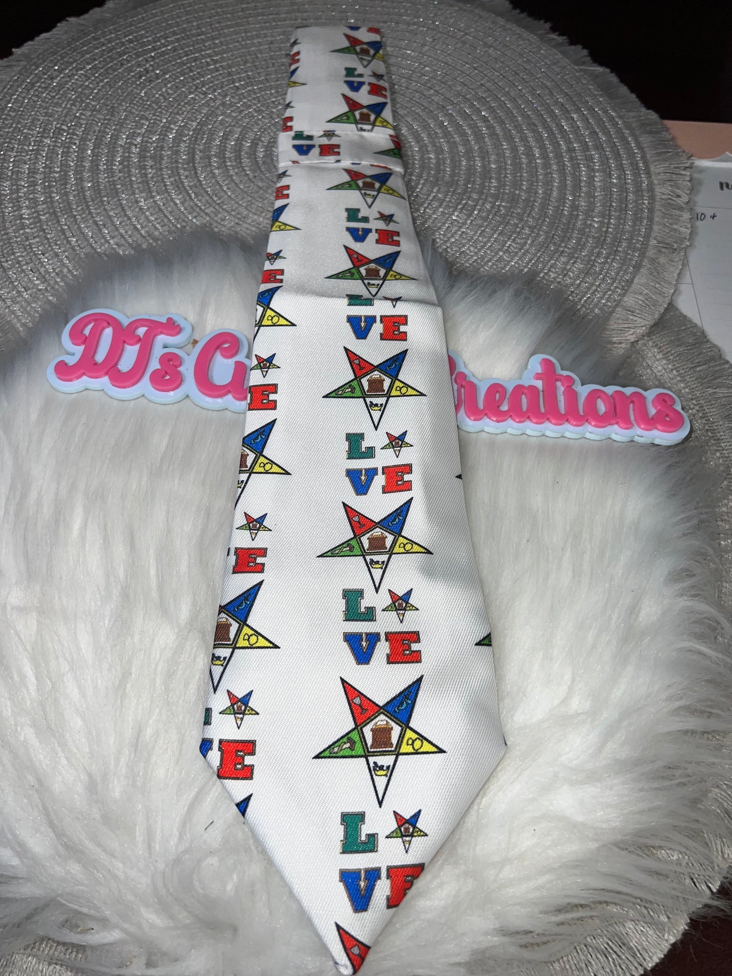 White Masonic-OES Necktie