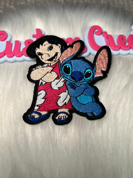 💕 Stitch & Angel Laughing Iron-On Patch