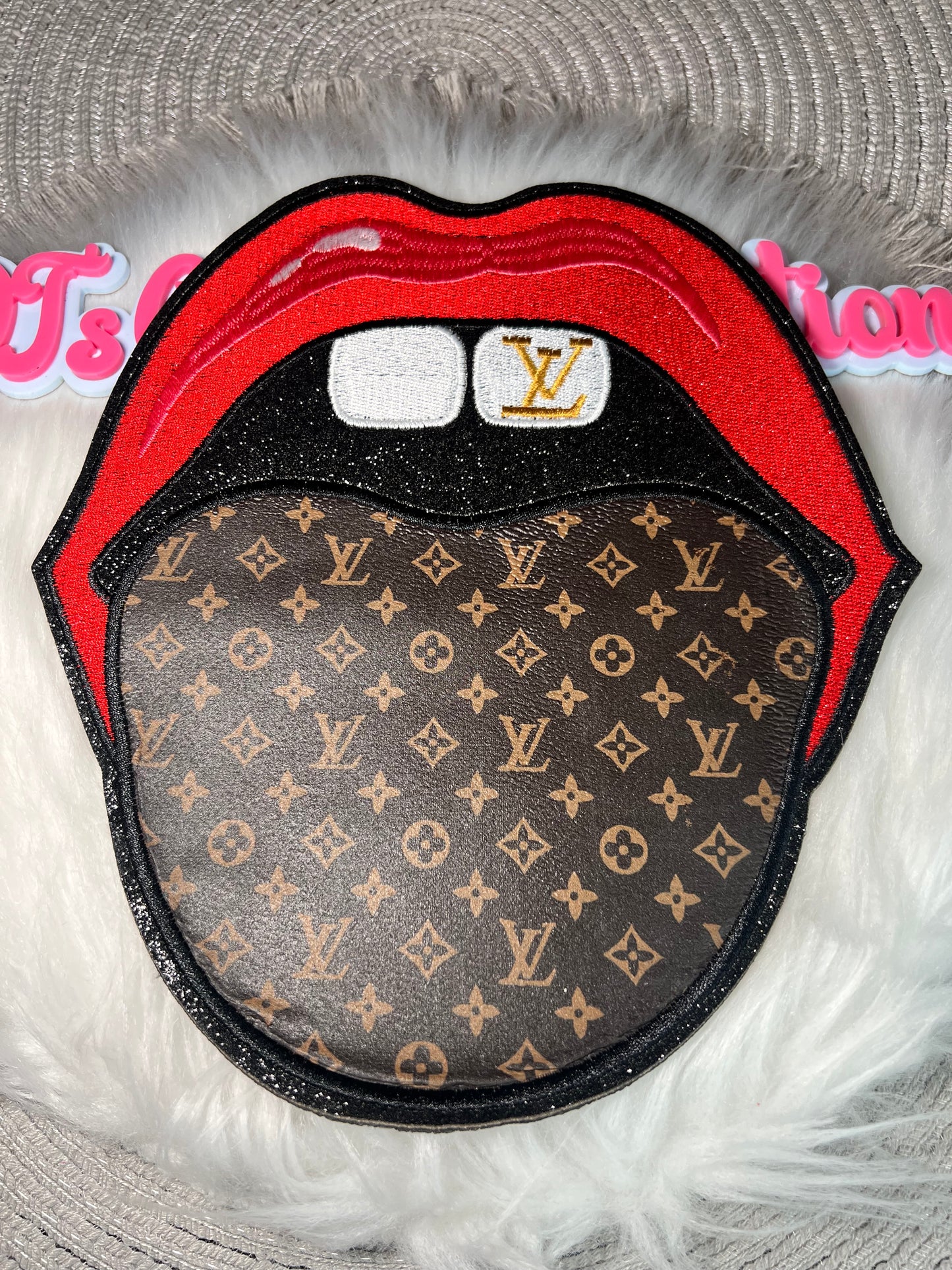💋 Red Lips LV Iron-On Patch