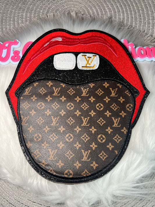 💋 Red Lips LV Iron-On Patch