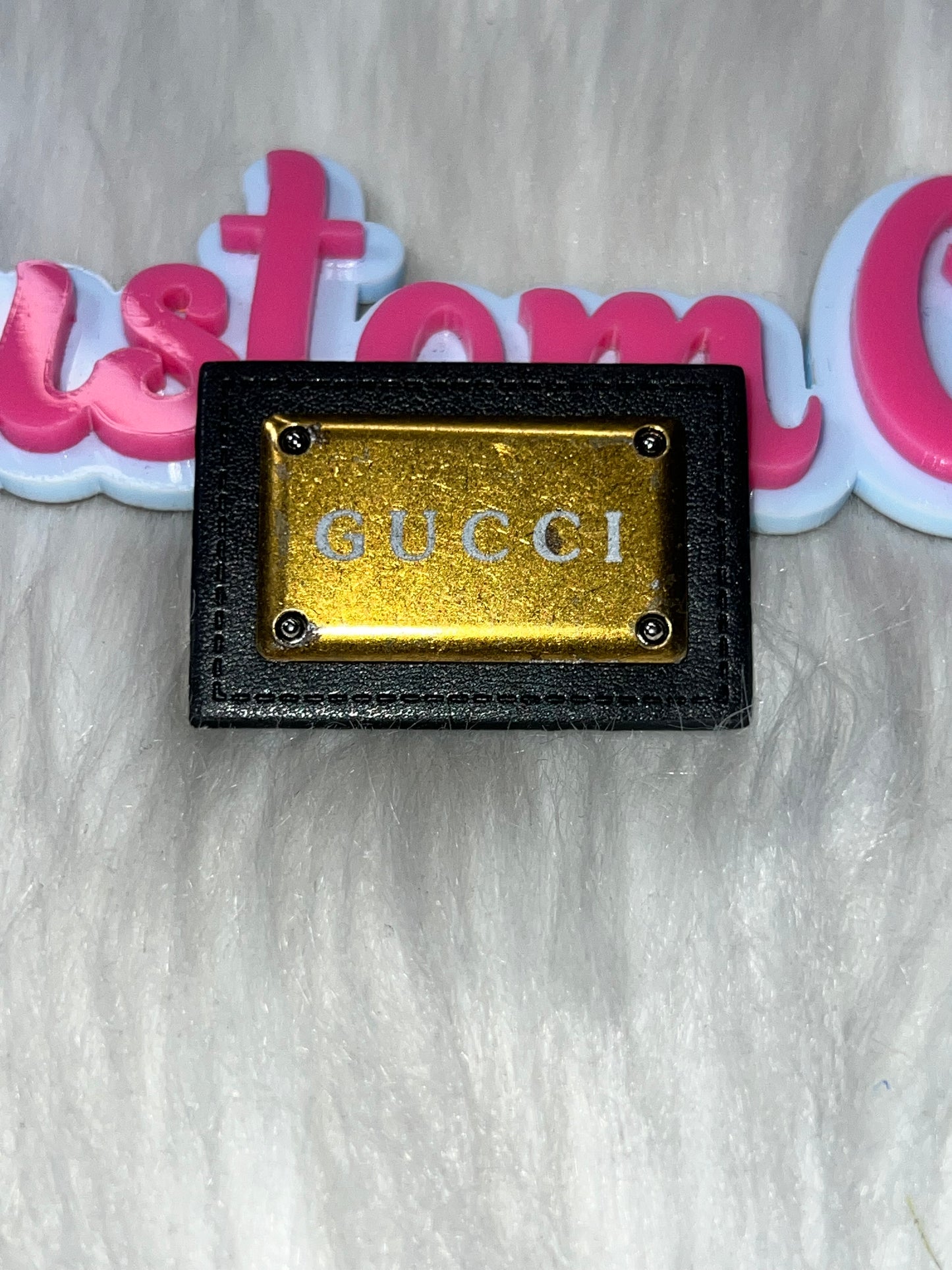 ✨ Gold Plate Rectangle Charm