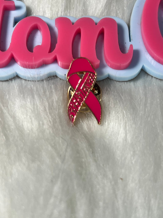 💕 Classic Pink Awareness Ribbon Brooch Pin Cancer