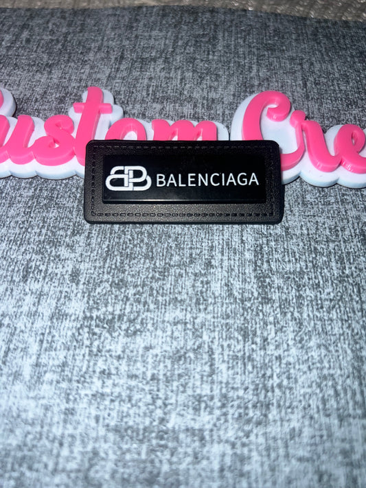 Black Luxe Style Rectangle Tag – Minimal Designer Look Patch for DIY Crafts