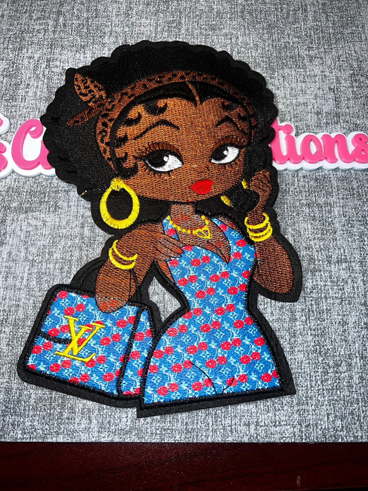 Fashion Diva Girl Patch – Glam Embroidered Appliqué