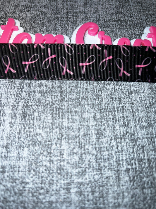 Pink Ribbon Breast Cancer Awareness Grosgrain Ribbon – Sold by the Yard