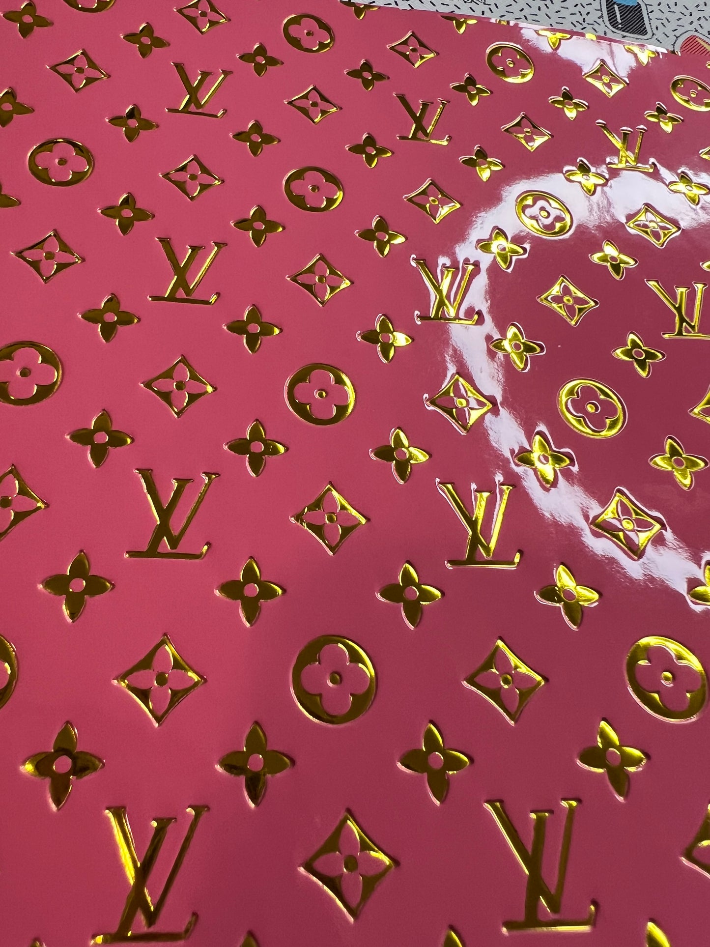 Pink Gold LV Embossed
