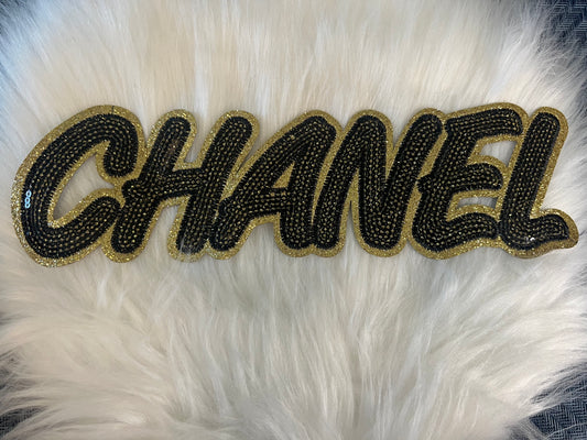 Sequin Black Gold CC word