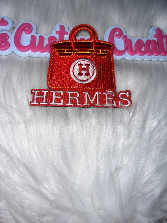 Hermes Orange Luxury Handbag Patch