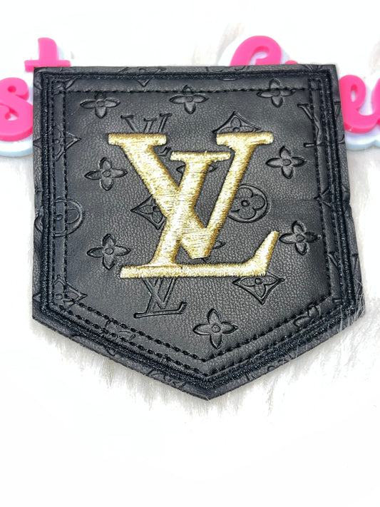 Gold Monogram Pocket Patch
