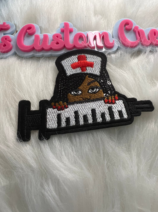Black Nurse with Syringe