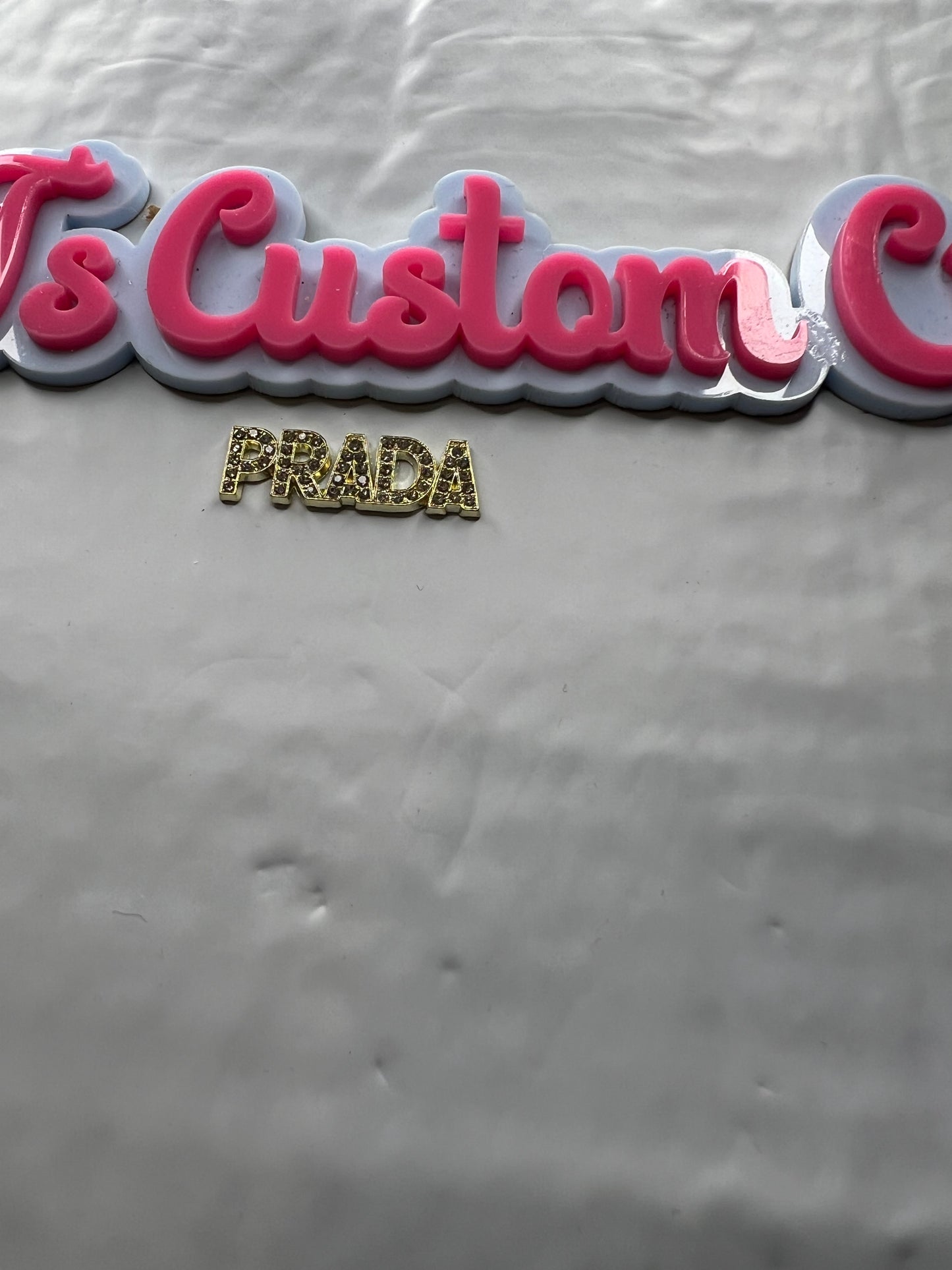 Gold Bling Prada word