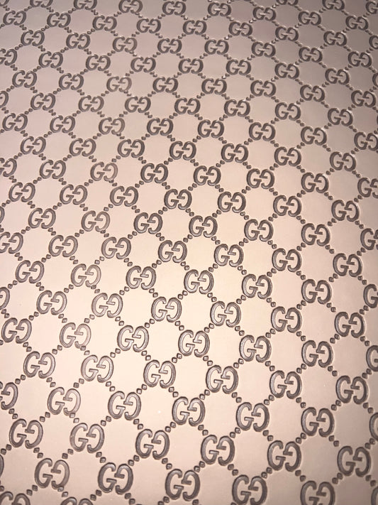 Nude Beige Embossed Faux Leather Sheet