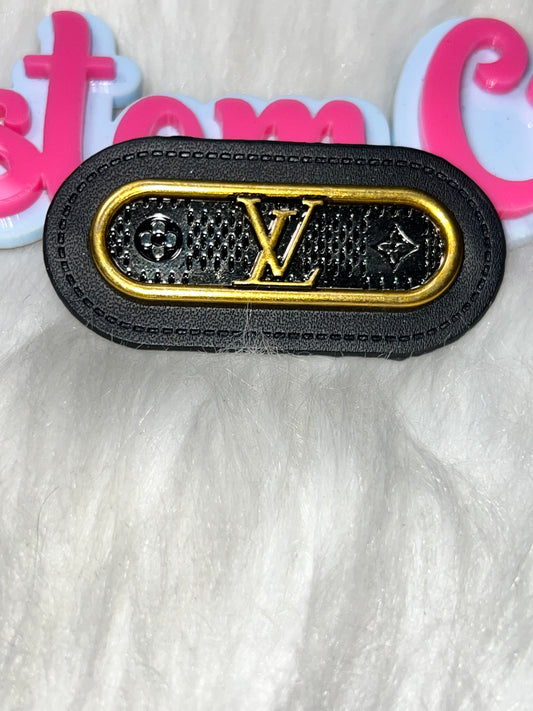 Luxury Style Black & Gold Oval Decorative Tag