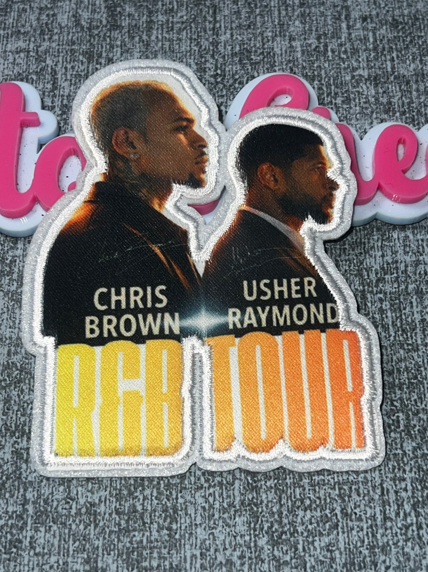 R&B Tour Duo Embroidered Iron-On Patch – Concert Fan Applique small