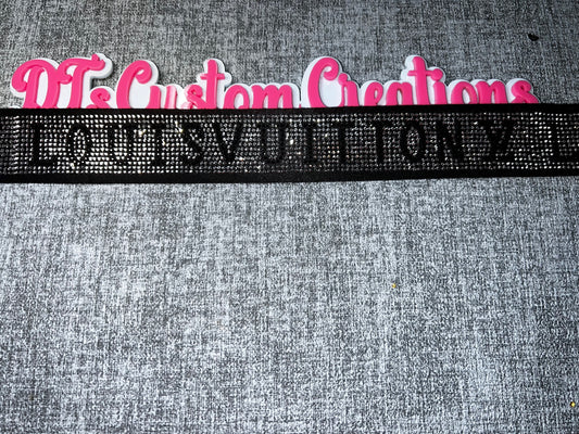 Silver Rhinestone Letter Strip – Bling Trim Ribbon 1 Inch Wide
