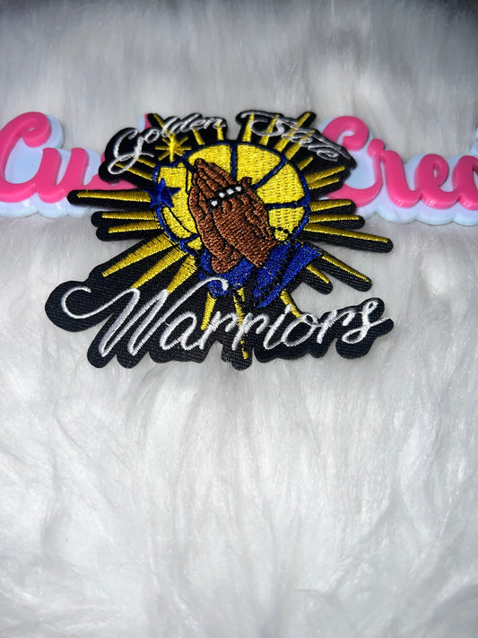💛 Golden State Warriors “Praying Hands” Patch (Iron-On) NBA