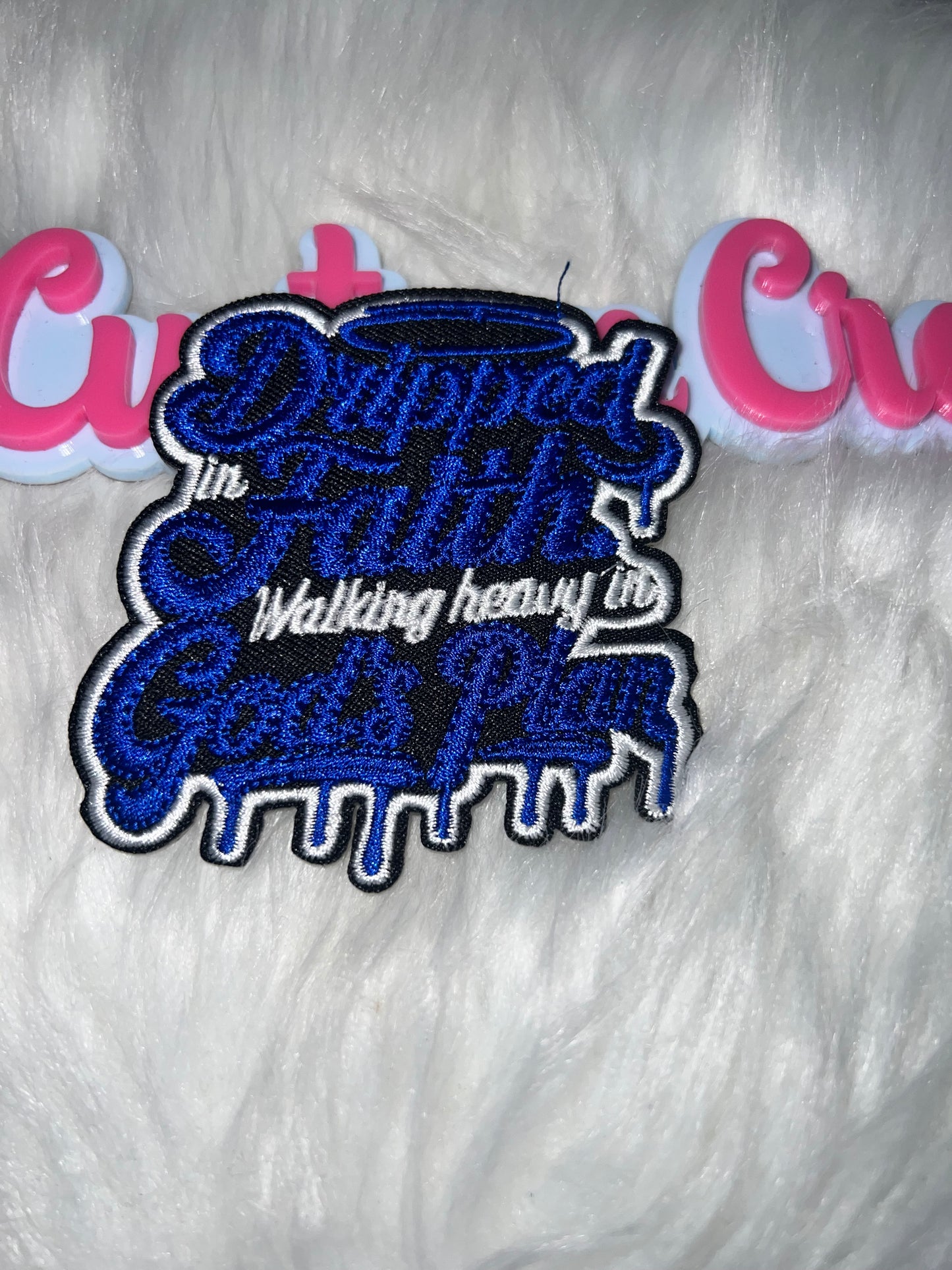 “Dipped in Faith – God’s Plan” Patch – Blue