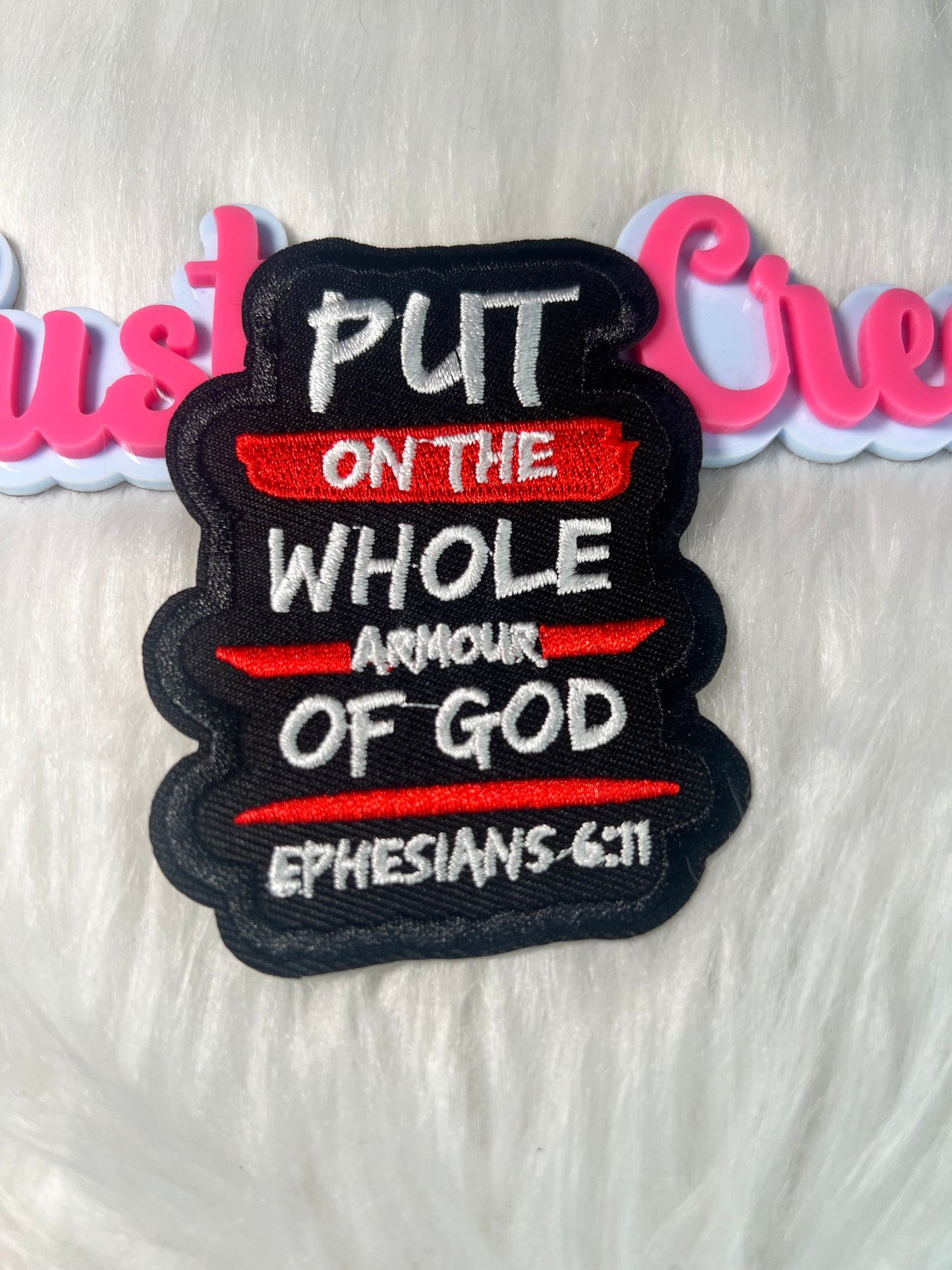 ✝️ Ephesians 6:11 Patch Religion Out on the Whole Amour