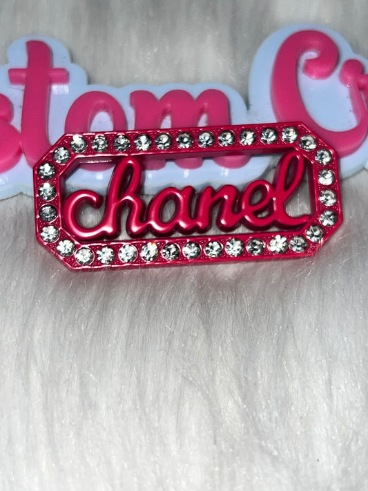 CC Crystal Rectangle Charm – Hot Pink