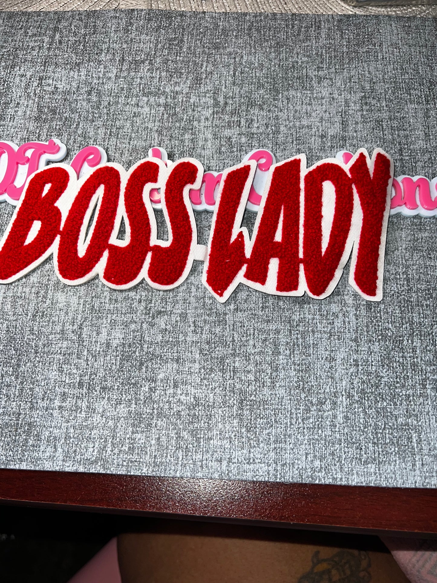 Boss Lady Chenille Patch – Script Applique