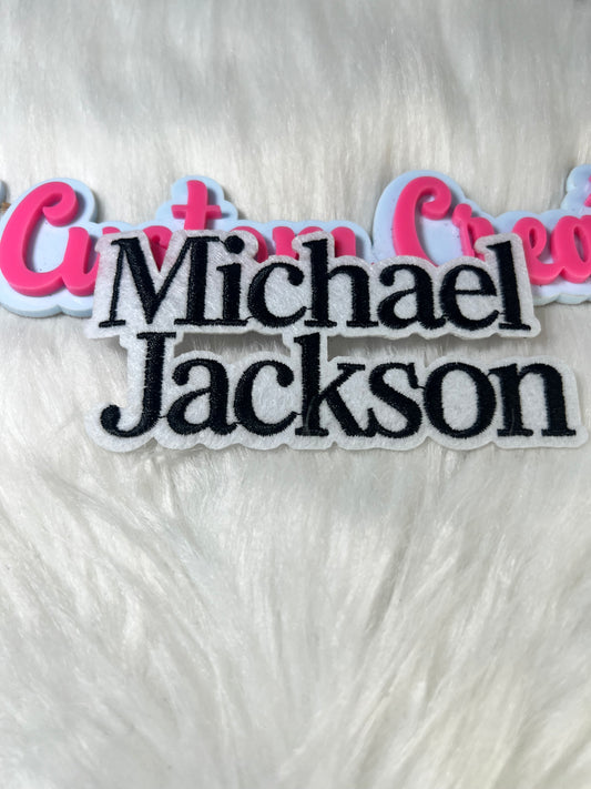 Script Style Iron-On Patch – Classic Music Patch Retro