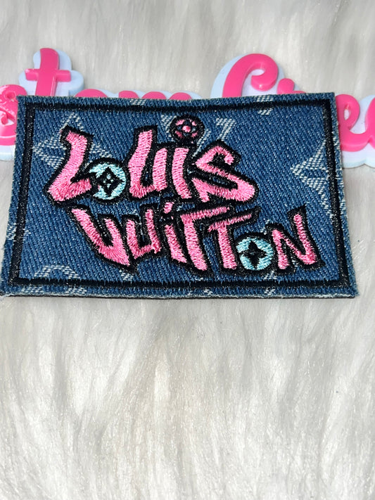 Denim Script Fashion Patch