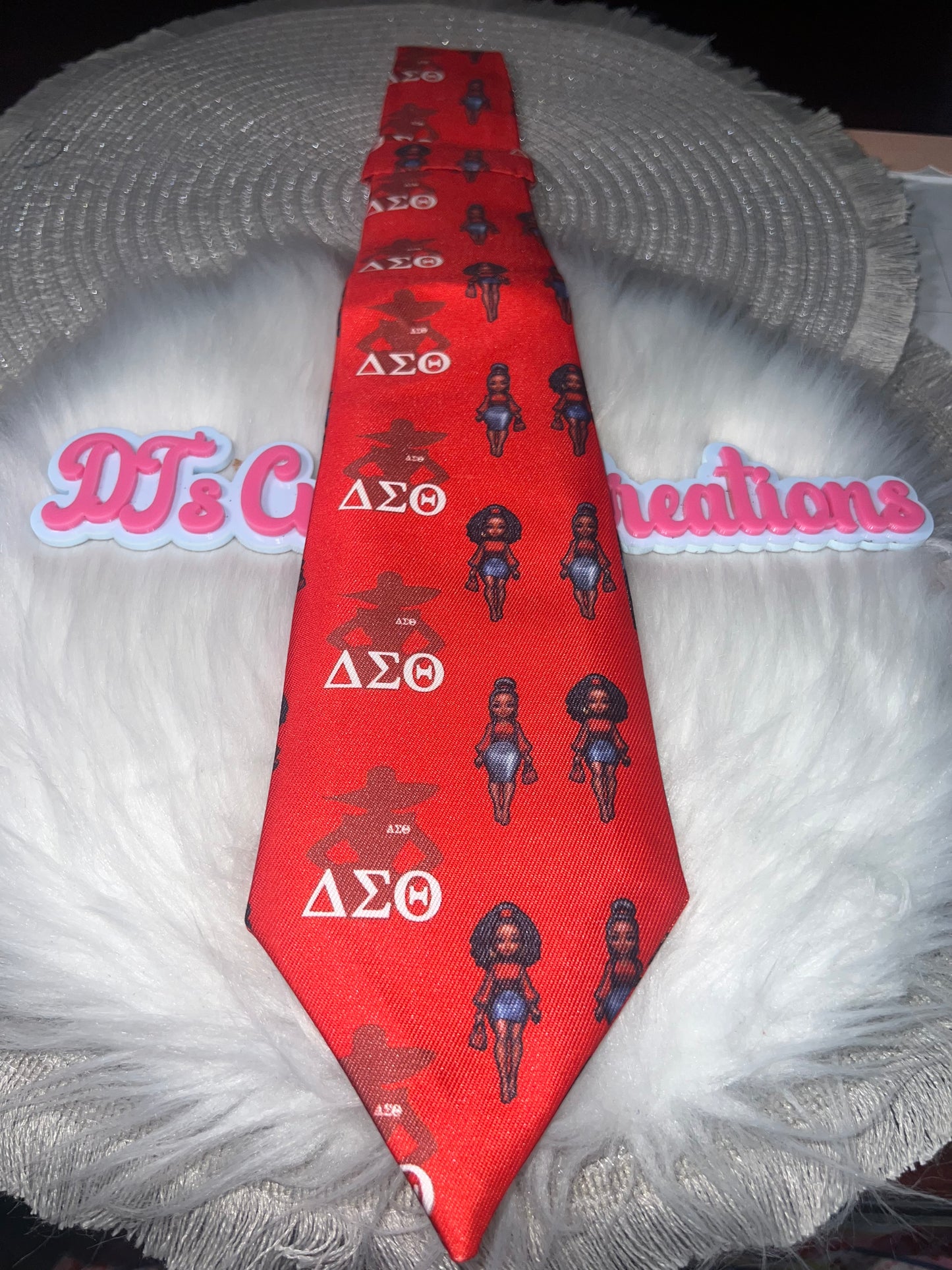 ❤️ Delta Sigma Theta Sorority Statement Tie (Crimson Red