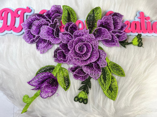 💜 Purple Rose Cluster Patch