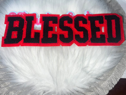 BLESSED Varsity Patch (Red & Black)