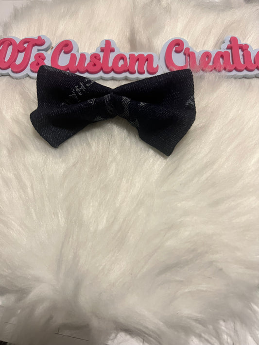 Denim CC Bow tie