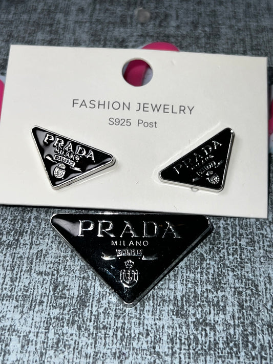 Black Triangle Fashion Jewelry Set – Glam Statement Accessories