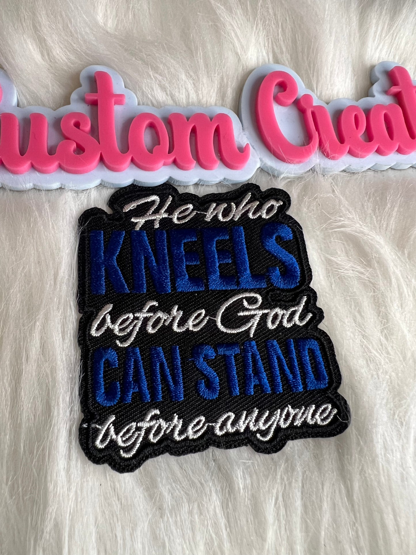 He who Kneels Blue Black Religion