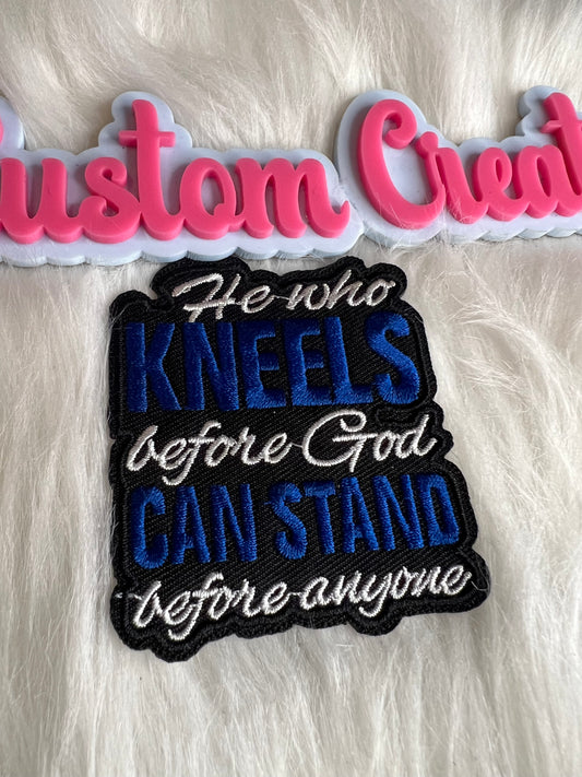 He who Kneels Blue Black Religion