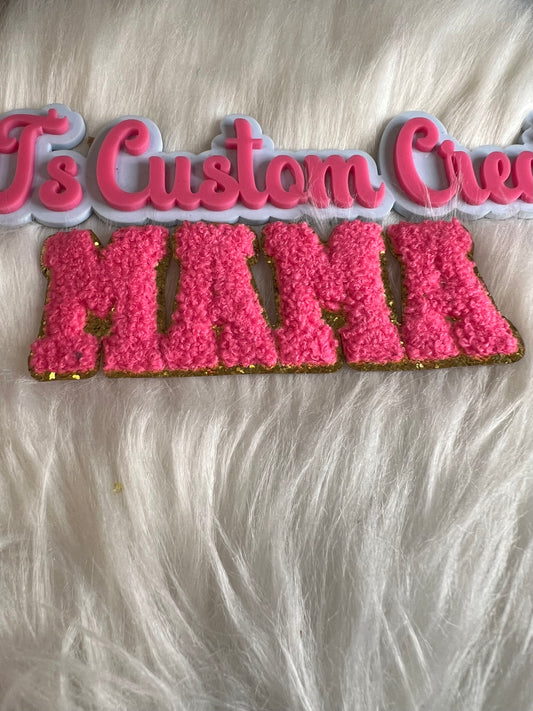 Fluffy Hot Pink Mama trim Gold