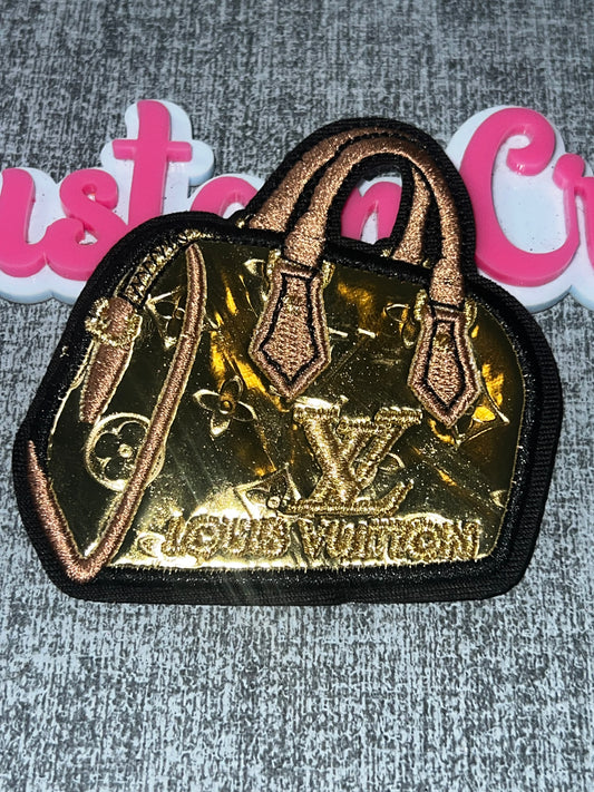Gold Handbag Embroidered Patch – Fashion Iron On Applique
