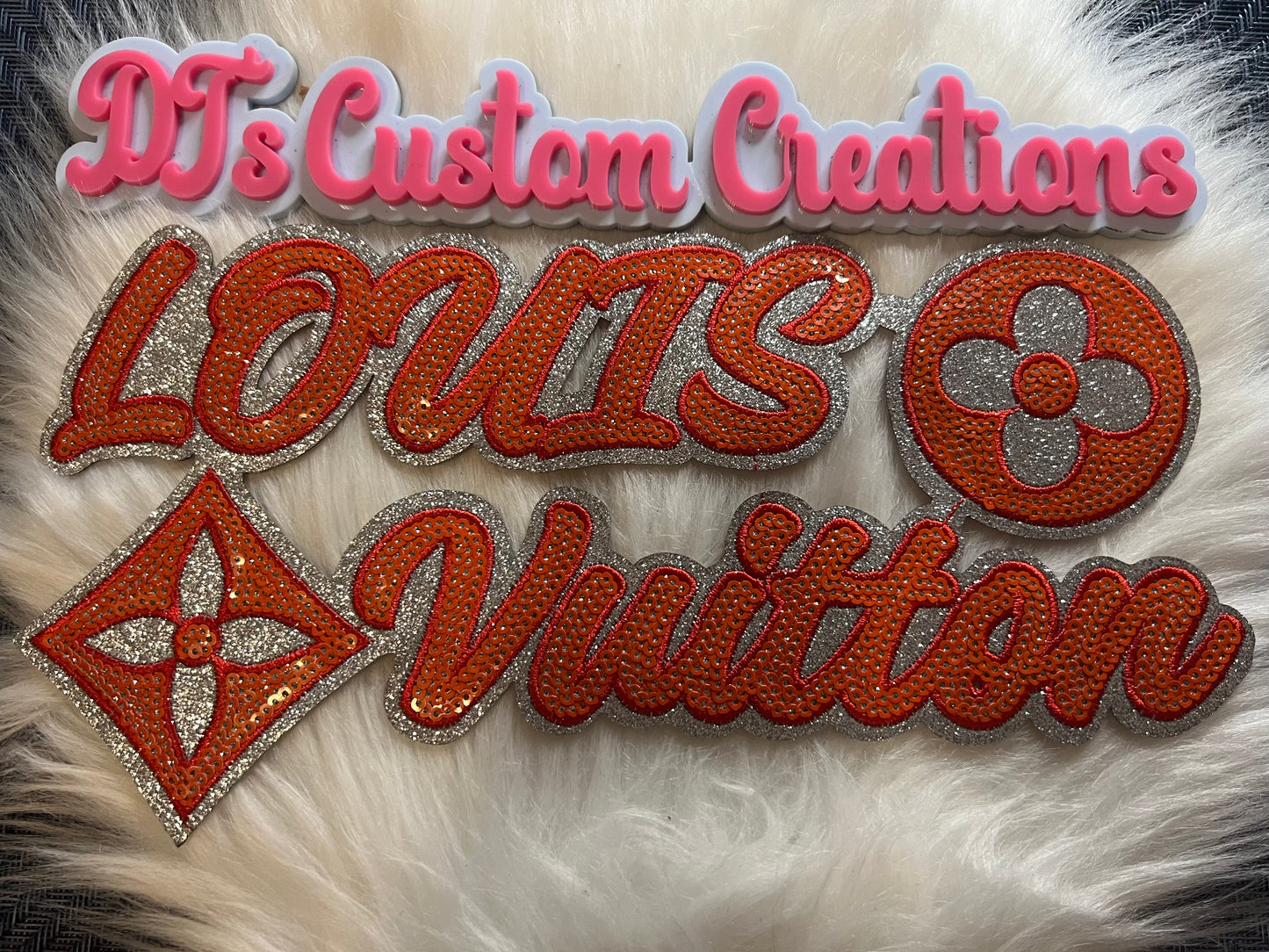 Sequin Orange Silver LV