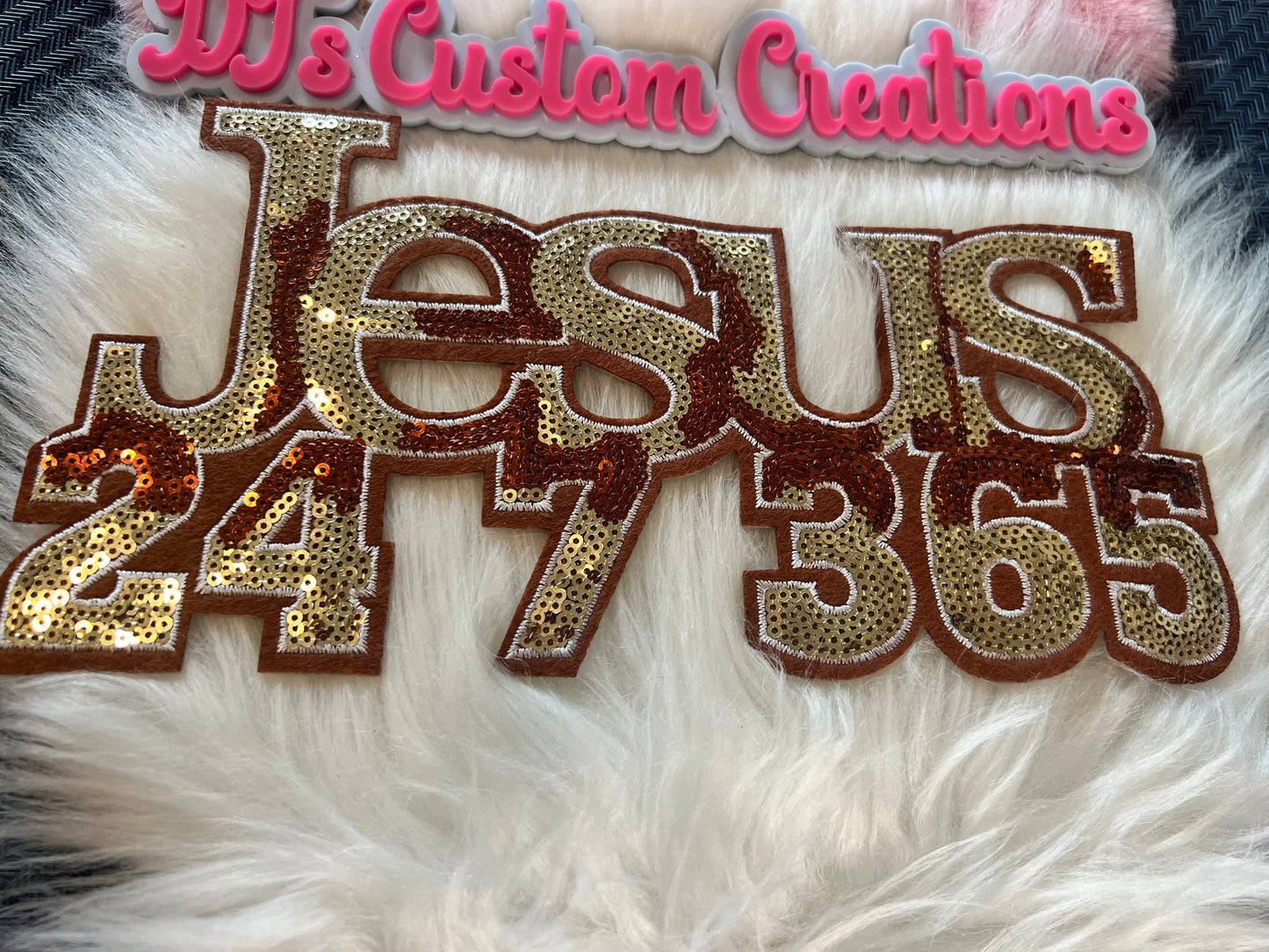 Sequin Gold Brown Jesus